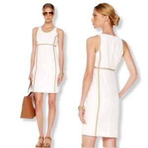 Michael Michael Kors Sleeveless Lace Sheath Dress-Tan